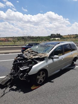 Dos heridos leves y varios kilómetros de atascos en otro accidente en la A-4 en Valdemoro