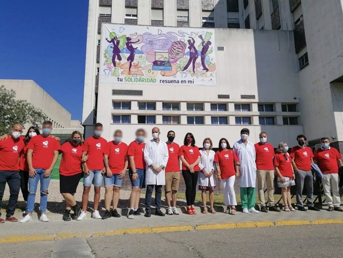 Presentación del mural ubicado en el Hospital Reina Sofía de Córdoba.
