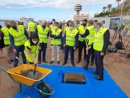 Colocación de la primera piedra de la playa de Val