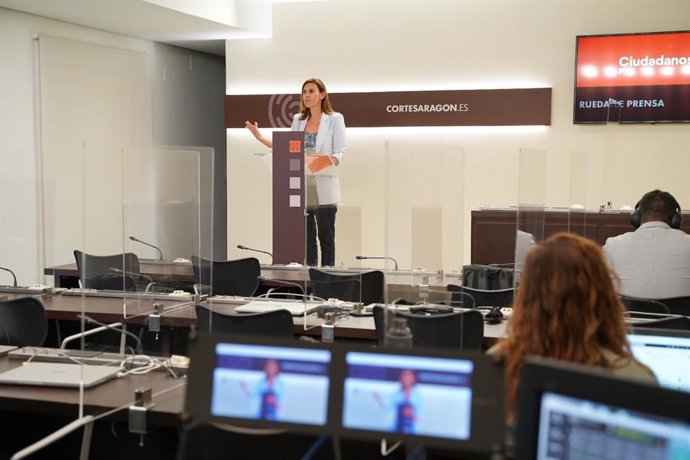 La portavoz de Ciudadanos en Industria, Competitividad y Desarrollo Empresarial en las Cortes de Aragón, Jara Bernués.