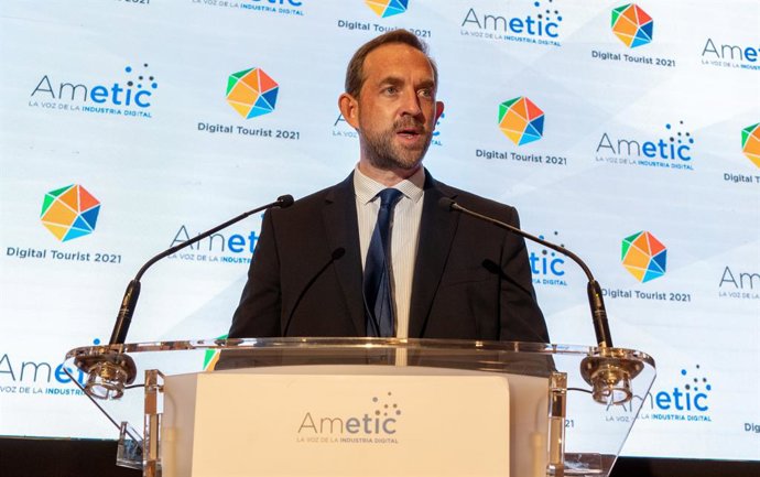 El secretario de Estado de Turismo del Ministerio de Industria, Comercio y Turismo, Fernando Valdés, durante el congreso Digital Tourist 2021.