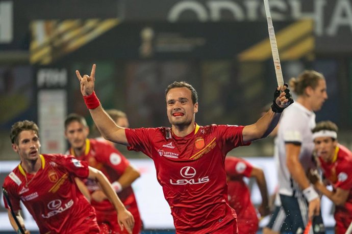 Archivo - El jugador español de hockey sobre hierba Álvaro Iglesias