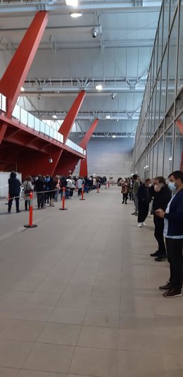 Vacunación en el Palacio de los Deportes de La Guía en Gijón