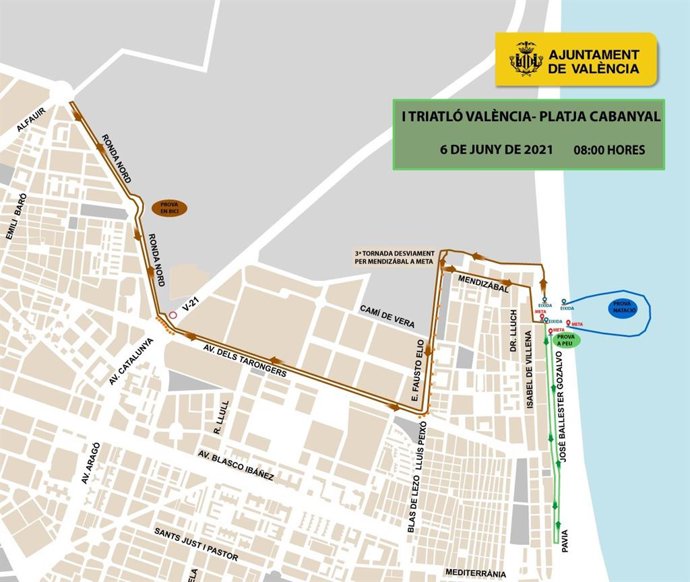 El Ayuntamiento de Valncia establece un dispositivo de seguridad de cara al i triatlón Valncia-Platja cabanyal