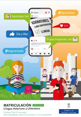 Archivo - Campaña de matriculación n'asturianu y gallego-asturianu.