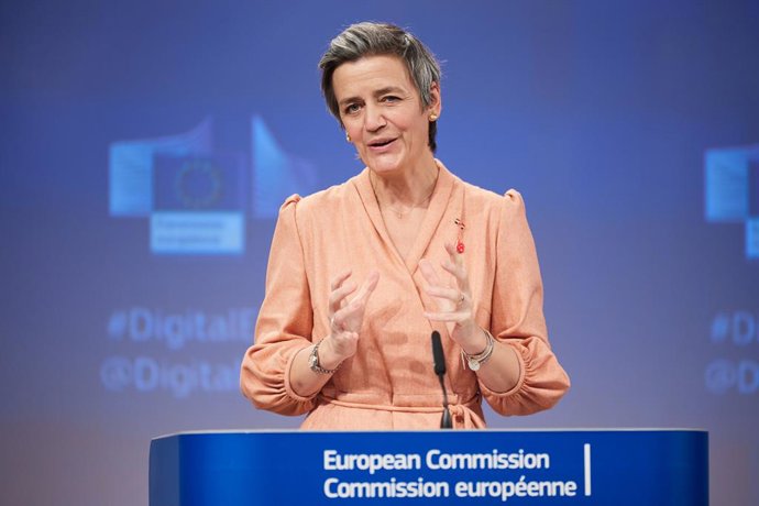 Archivo - Arxiu - La vicepresidenta de l'executiu comunitari, Margrethe Vestager.