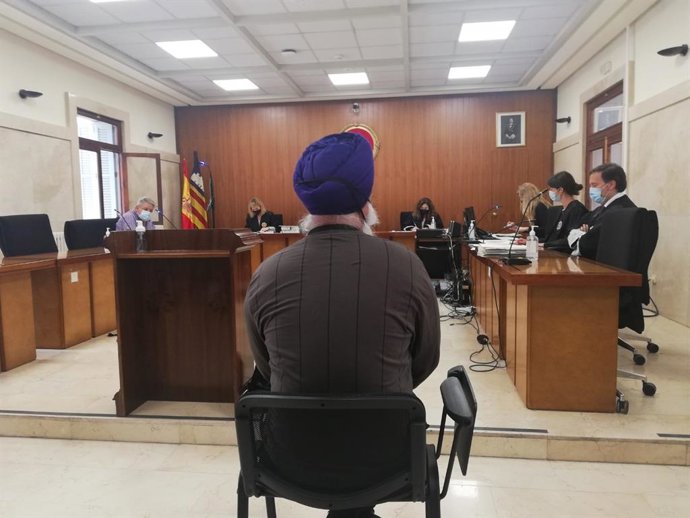 El religioso sij condenado por abusos, en la Audiencia Provincial de Baleares.