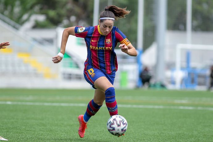 Archivo - Maria Victoria Losada "Vicky" of FC Barcelona controls the ball during the spanish women league, Primera Iberdrola, football match played between Madrid CFF and FC Barcelona at Antiguo Canodromo on April 28, 2021 in Madrid, Spain.