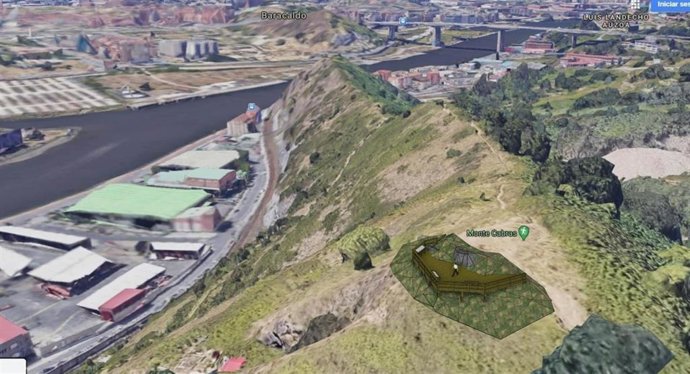 Infografía del proyecto de mirador en Monte Cabras, en Bilbao