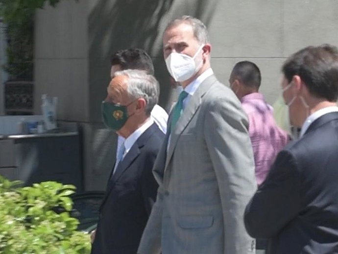 REY FELIPE CON EL PRESIDENTE DE PORTUGAL