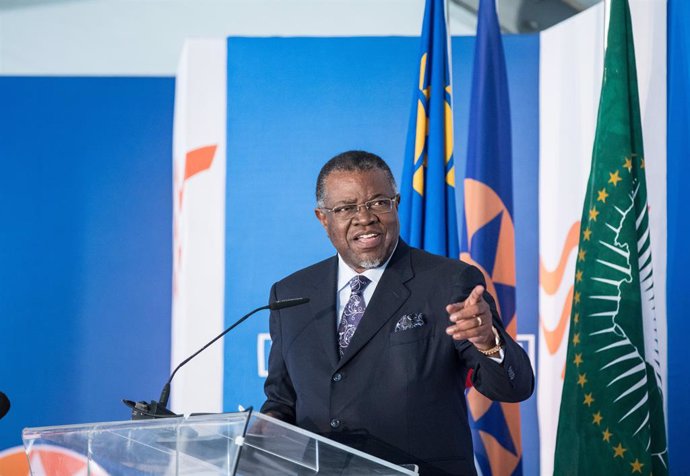 Archivo - El presidente de Namibia, Hage Geingob