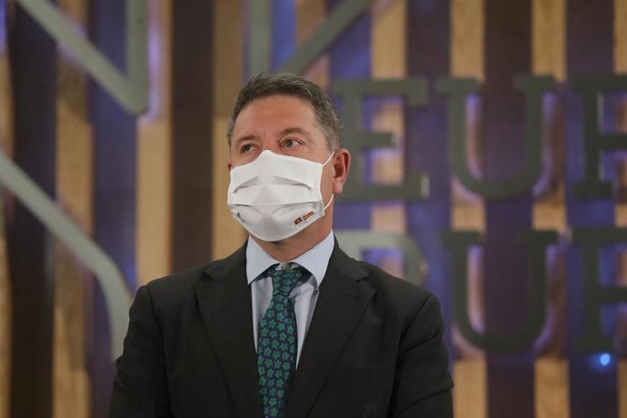 El presidente regional, Emiliano García-Page asiste a la inauguración del evento 'Rural Summit Agro', en el Auditorio de los Servicios Centrales de Eurocaja Rural, a 2 de junio de 2021, en Toledo (España).