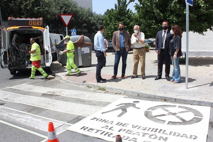 Trabajos de señalización en San Jerónimo