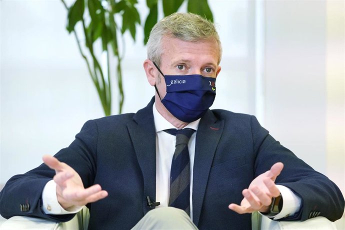 Archivo - El vicepresidente primero de la Xunta de Galicia, Alfonso Rueda, durante una entrevista con Europa Press 