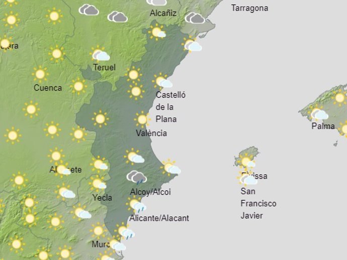 Predicción del tiempo para este domingo 6 de junio