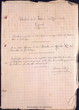 Documento de los archivos provinciales.