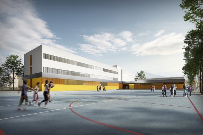 Infografía del instituto de San Pedro Alcántara, en Marbella