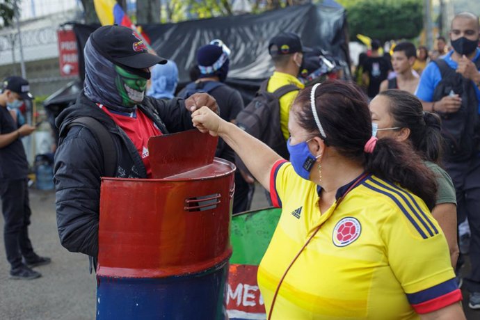 Manifestaciones contra el Gobierno durante el paro nacional en Colombia