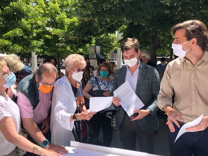 El vicesecretario de Comunicación del PP, Pablo Montesinos, en su visita a Zaragoza.