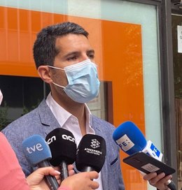 El diputado de Cs Nacho Martín Blanco en declaraciones ante los medios