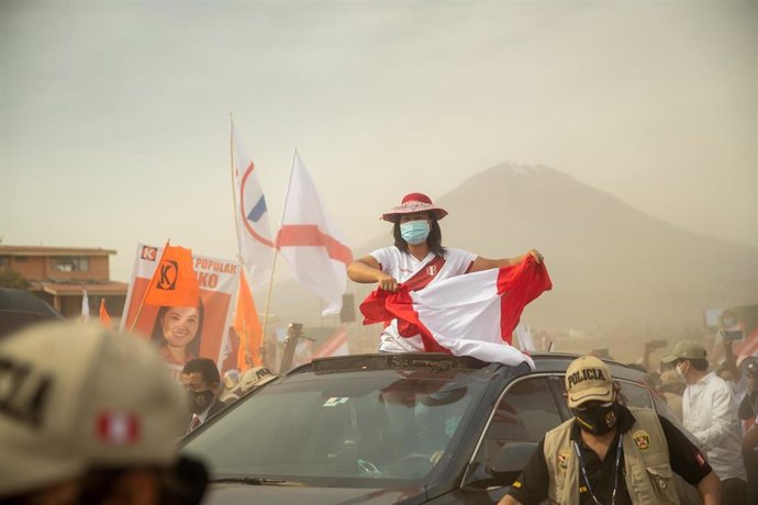 La candidata presidencial peruana Keiko Fujimori