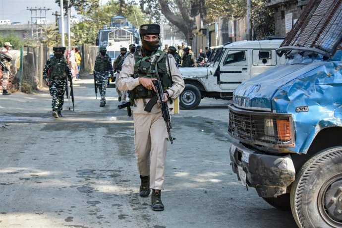 Archivo - Imagen de archivo de las fierzas de seguridad indias