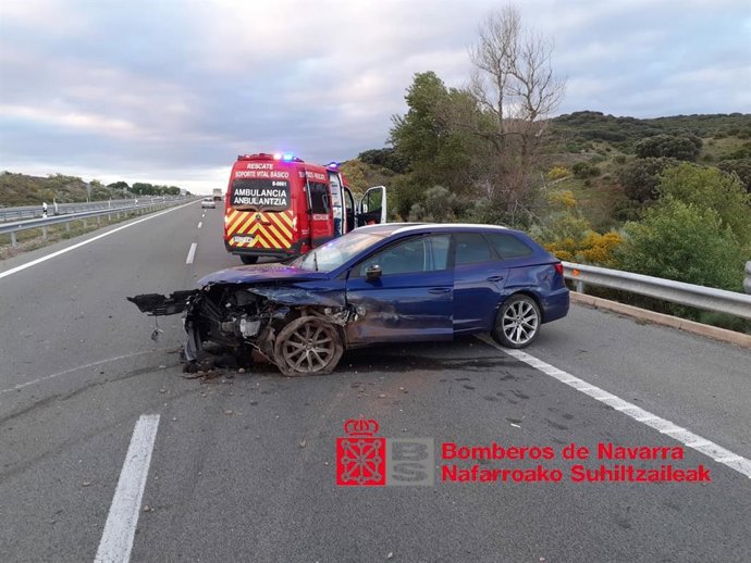 Accidente de tráfico en la AP-68
