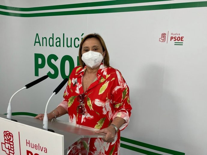 María Luisa Faneca, en rueda de prensa.