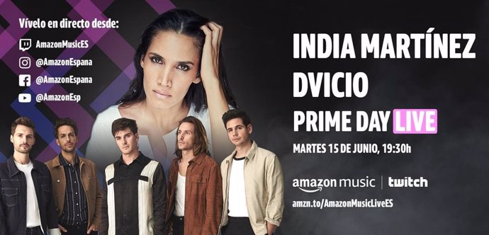 India Martinez y DVICIO actuarán en Prime Day Live LIVE de Amazon el 15 de junio en streaming desde Sevilla