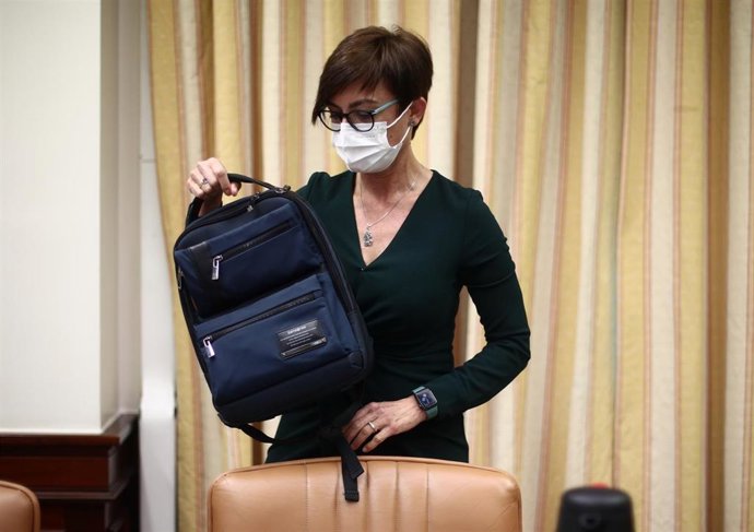 Archivo - La directora general de la Guardia Civil, María Gámez, en la Comisión de Interior del Congreso el pasado 18 de marzo
