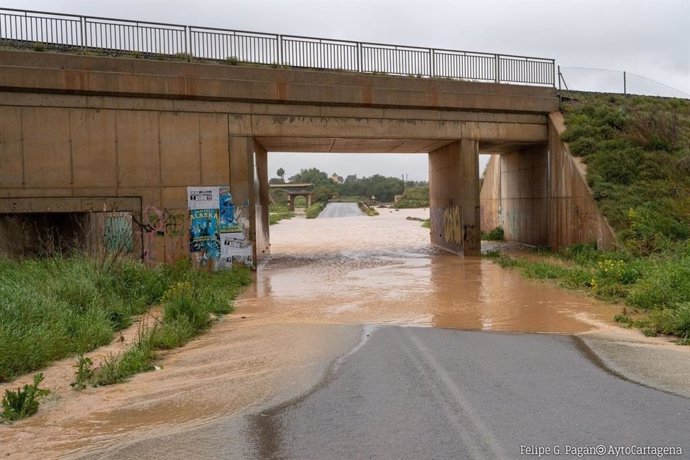 El episodio de lluvias se salda sin incidencias graves en el municipio de Cartagena