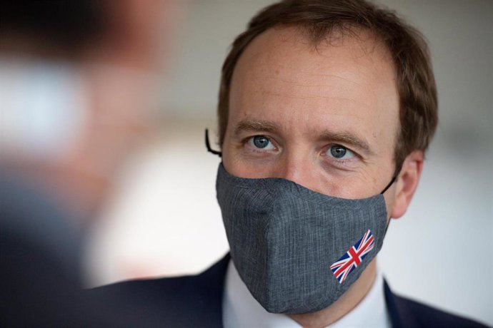 El ministro de Salud de Reino Unido, Matt Hancock. 
