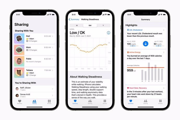 Nuevas funciones de la app Salud de Apple.