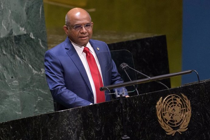 El presidente electo de la Asamblea General de la ONU, Abdulla Shahid, de Maldivas