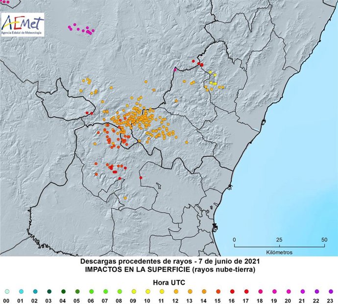 Descarga de rayos en la Comunitat