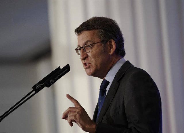 El president de la Xunta de Galícia, Alberto Núñez Feijoo, intervé en un esmorzar informatiu organitzat per Nueva Economía Fórum.