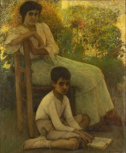 Archivo - 'Aprendiendo A Leer', Pintura De Julio Romero De Torres.