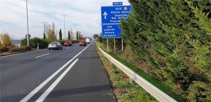 Tramo donde se instalará la pantalla acústica en el término de Berriozar.