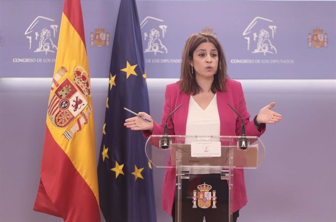 La vicesecretaria general del PSOE y portavoz del Grupo Parlamentario Socialista en el Congreso, Adriana Lastra.