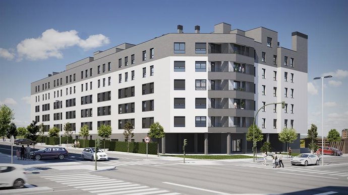 Infografía del nuevo edificio de viviendas en Nueva Montaña