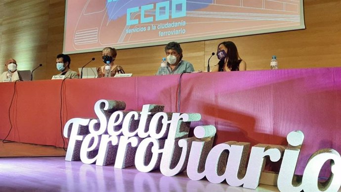 Presidencia del del 12 Congreso del Sector Ferroviario de FSC-CCOO que se celebra en Córdoba.