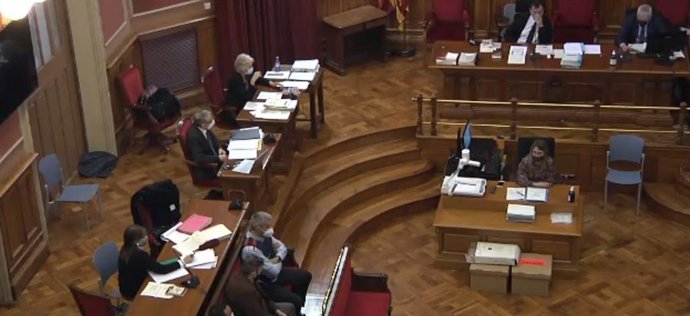 Archivo - El acusado de presuntamente violar y matar a una niña de 13 años en Vilanova i la Geltrú (Barcelona) durante la primera sesión del juicio a día 12 de abril de 2021.