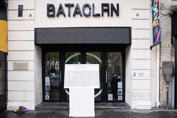 Archivo - Sala Bataclan de París, en el quinto aniversario del atentado