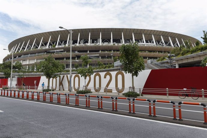 07 June 2021, Japan, Tokyo: A general view of the National Stadium, the venue for the opening ceremony and competitions for the Tokyo 2020 Olympic and Paralympic Games, which will be held from 23 July to 8 August, 2021. Photo: Rodrigo Reyes Marin/ZUMA W