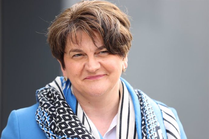 Archivo - La ministra principal de Irlanda del Norte, Arlene Foster. 