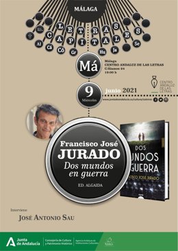 Cartel de la presentación del libro 'Dos mundos en guerra'