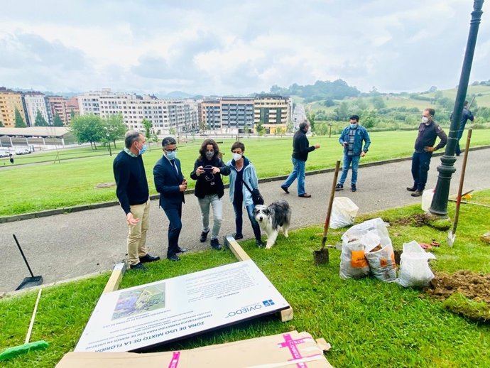 El concejal Gerardo Antuña en el parque de La Florida