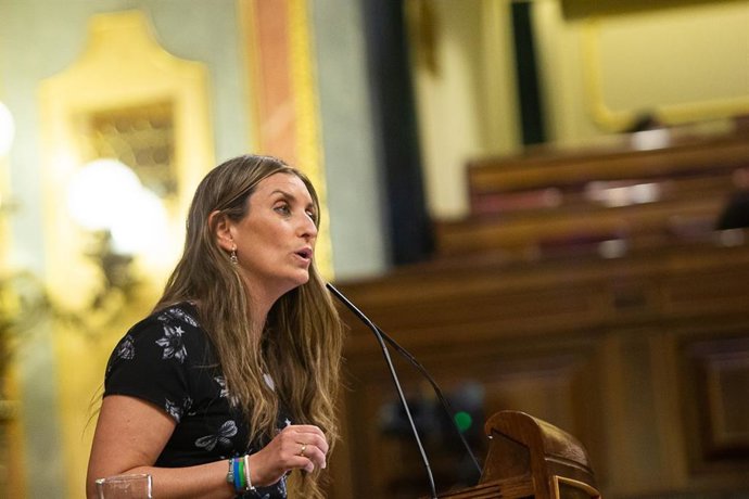 La diputada de Cs Sara Giménez defiende una iniciativa ante el Pleno del Congreso
