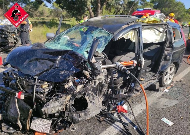 Coche implicado en un accidente mortal en Santa Pola