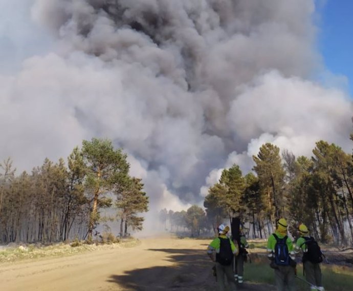 Incendio en Serradilla del Arroyo